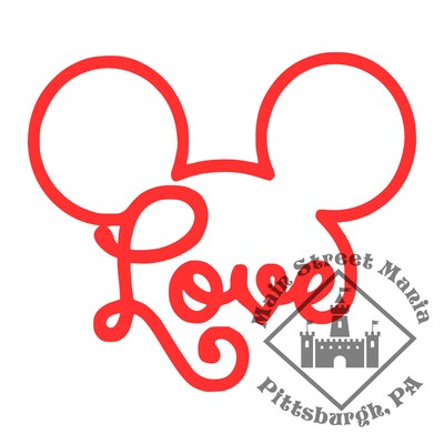 Mickey Mouse Love Ears Decal Sticker - image3